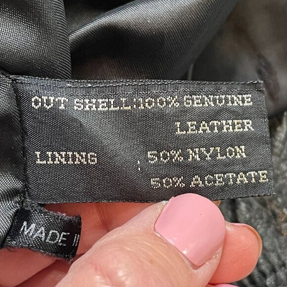 Vintage Pelle Leather Jacket Medium Black Dolman Sleeve Oversized - Picture 6 of 12